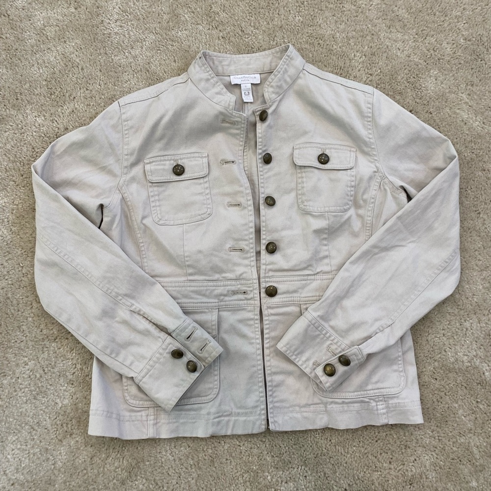 Charter Club Vintage Shirt Jacket Size S